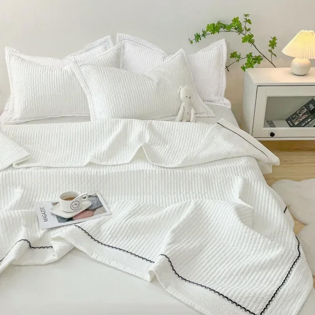 Couette Été - CottonSummerQuilt™ - Blanc - Boutique Chez Soi