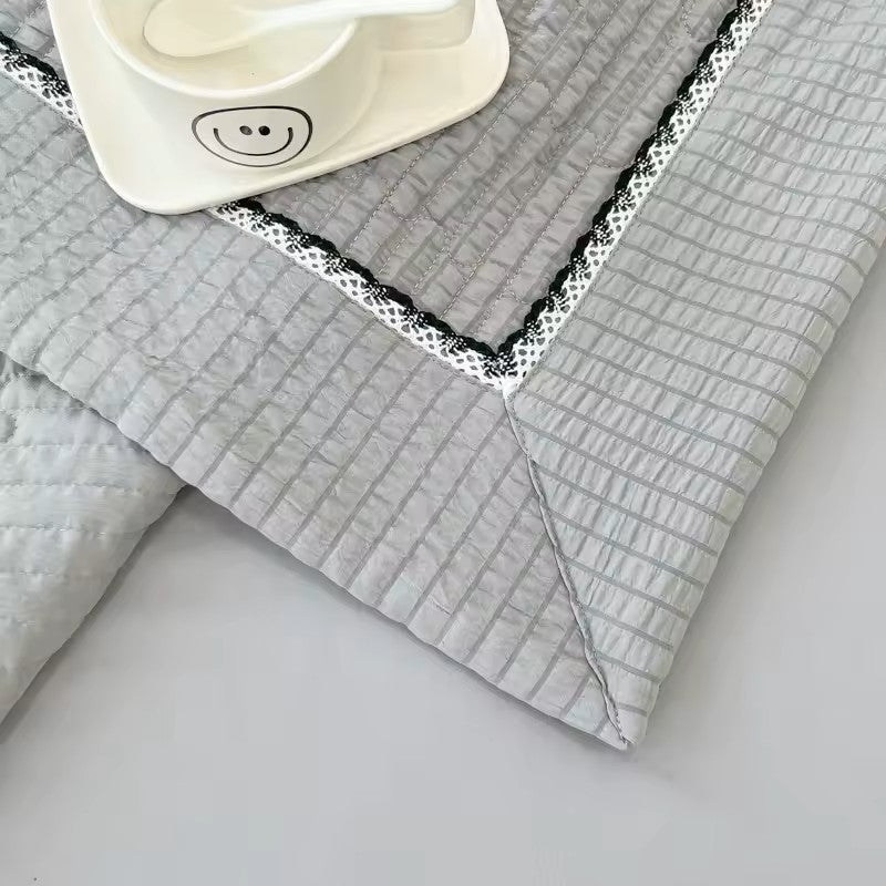Couette Été - CottonSummerQuilt™ - Gris - Boutique Chez Soi