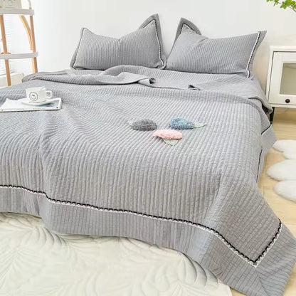 Couette Été - CottonSummerQuilt™ - Gris - Boutique Chez Soi