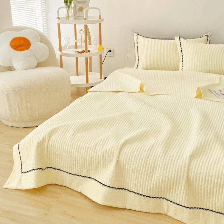 Couette Été - CottonSummerQuilt™ - Jaune - Boutique Chez Soi