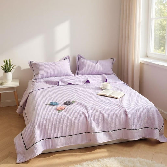 Couette Été - CottonSummerQuilt™ - Violet - Boutique Chez Soi