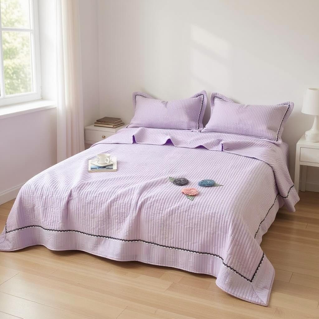 Couette Été - CottonSummerQuilt™ - Violet - Boutique Chez Soi