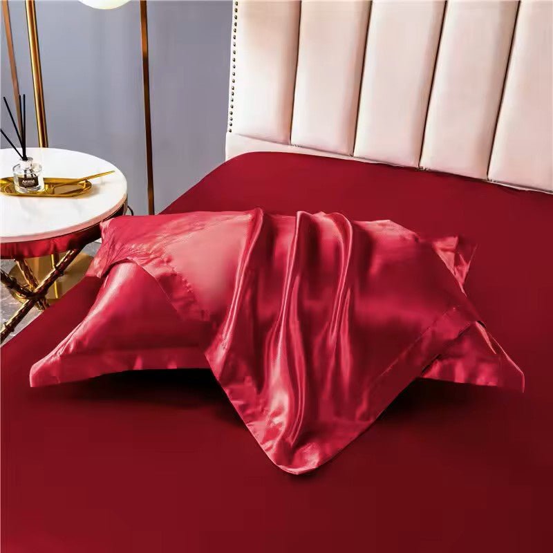 Taie d'Oreiller en Soie - PureSilkDream™ - Rouge - Boutique Chez Soi