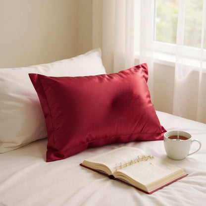 Taie d'Oreiller en Soie - PureSilkDream™ - Rouge - Boutique Chez Soi